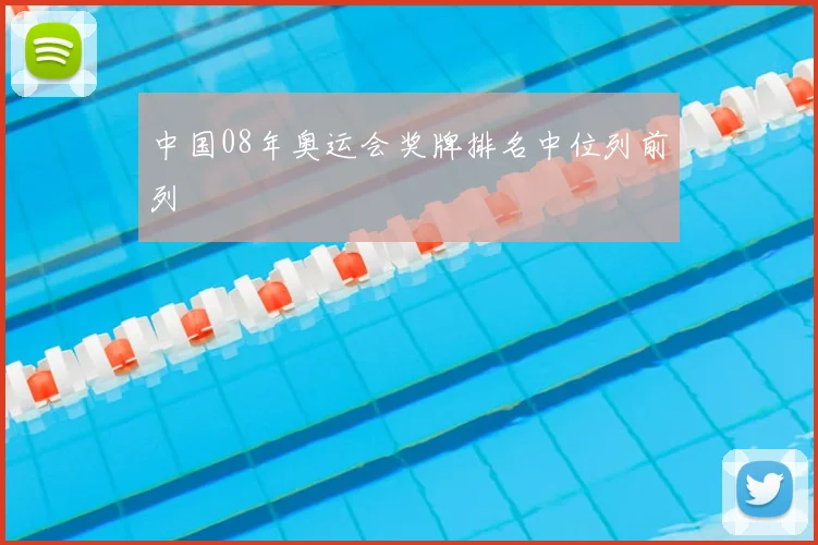 中国08年奥运会奖牌排名中位列前列